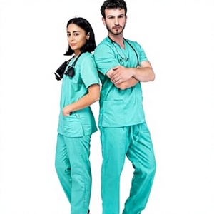Uniforme d'hôpital unisexe Sike personnalisé, blanc, en tissu tissé coton-polyester, à manches longues, pour l'hiver, avec détection d'aiguilles, pour médecins - Product Image 2