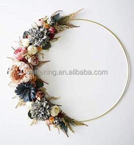 10 Inch Metal Hoop Craft Dream Catcher Floral Macrame <strong>Wreath</strong> 3mm <strong>Wire</strong> Ring for Christmas Wedding Decor Gold - Product Image 3