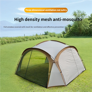 Kubbe Oxford Kamuflaj Yaz Kamp Çadırı Tek Katmanlı Taşınabilir Güneşlik Gümüş Kaplamalı 2000mm Su Geçirmez Premium Dış Mekan - Product Image 4