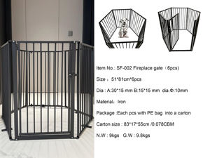 Écran de cheminée en fer garde-étincelle en acier clôture pour bébé écran de <span class=keywords><strong>feu</strong></span> respectueux des chiens barrière pour animaux de compagnie pour cheminées animaux de compagnie portes stylos - Product Image 5