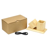 Termómetro Digital de Madera con Portalápices, Reloj Despertador, para Regalo y Promoción, al Precio Más Bajo