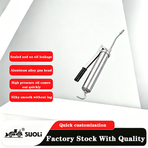 Buenos Precios, Bomba de Engrase <span class=keywords><strong>Manual</strong></span> de Aleación de Aluminio Tipo Alemania, 400CC, OEM KLR-1001, Pistola de Engrase Industrial con Palanca - Product Image 1