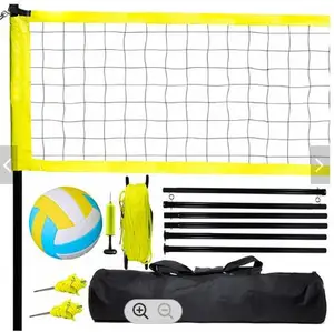 Factory Customized 9.7*0.91M Volleyball Badminton Training Net Combo Set Beach Volleyball Net Set