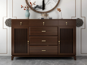 Buffet laqué simple et élégant avec une surface en plaque brillante <span class=keywords><strong>de</strong></span> 12 mm, parfait pour le salon et la salle à manger. - Product Image 4