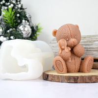 Moule en silicone Besafe Little Bear pour la fabrication de bougies, forme de poupée, moule écologique pour la résine, le savon et les travaux manuels DIY
