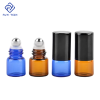 Flacons compte-gouttes en verre ambré transparent de 1 ml, 2 ml, 3 ml, 5 ml avec bouchon métallique, rechargeables, pour huiles essentielles, parfums et diffuseurs à bâtonnets
