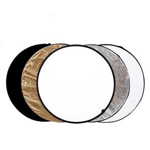 Réflecteur de caméra 60/<span class=keywords><strong>80</strong></span>/110 <span class=keywords><strong>cm</strong></span> 5 en 1 panneau réflecteur rond avec/sans poignée Portable Photo Studio éclairage photographie - Product Image 1