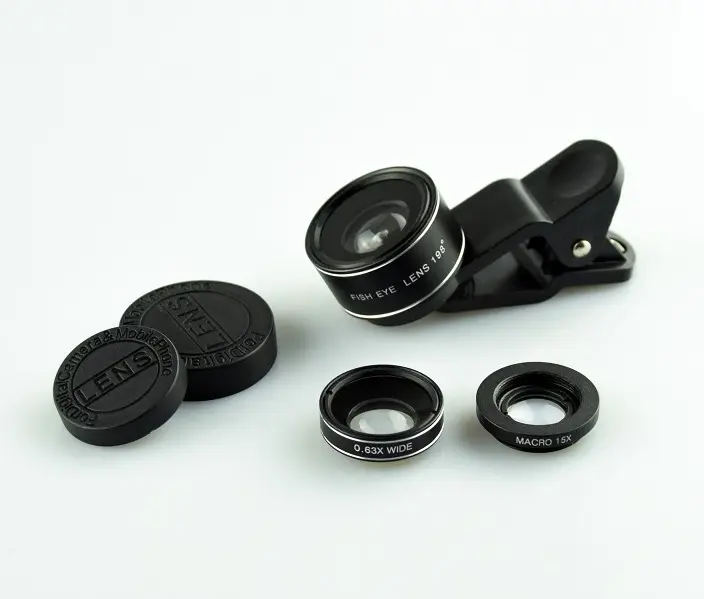 HIFLY Precision macro lens wide angle lens Fisheye lens 3 in 1 kits for mobile phone