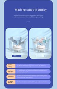 Мини-стиральная машина с Usb вращающаяся турбина маленькая Портативная стиральная машина носки Нижнее белье для путешествий дома и бизнеса - Product Image 4