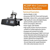 Impresora de Inyección de Tinta Automática XC20P Mini Conveyor TIJ para Impresión de Códigos de Lote y Fechas de Caducidad, Codificador de Fechas Industrial Pequeño