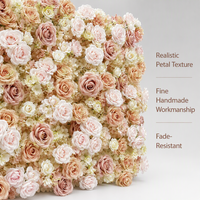 Mur de fleurs artificielles mélangées en gros pour toile de fond de mariage, événements, fêtes, vitrine de centre commercial, décoration de cabine photo