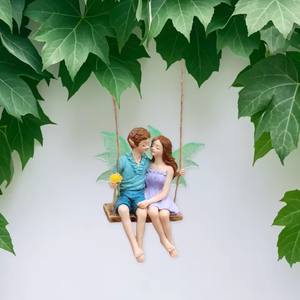 Pendentif fée fleur balançoire en résine pour couple, décoration de maison, de jardin, de cour extérieure et de jardin, de bonsaï, cadeau de la Saint-Valentin - Product Image 3