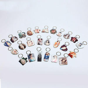 Porte-clés vierge en MDF pour sublimation DIY avec cadre photo, sous-verre en bois, objets décoratifs pour la sublimation de porte-clés - Product Image 2