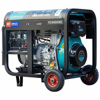 Générateur Diesel Portable à Cadre Ouvert 3kW 3.5kW 220V/380V Monophasé 50Hz HDG4800E pour Urgences Domestiques - Offre Spéciale