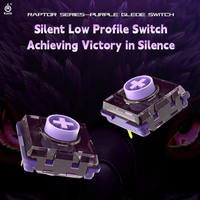Interrupteur tactile silencieux Kailh Purple Glede, interrupteur à profil bas, à échange à chaud, clic fluide pour clavier mécanique de jeu personnalisé