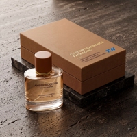 Boîte à parfum rigide de luxe personnalisée en chocolat, deux pièces, avec couvercle amovible, doublure en éponge réutilisable, boîte cadeau haut de gamme