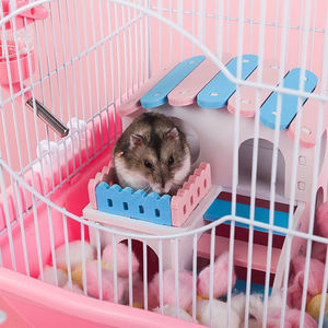 Accessoire roue de course petite <span class=keywords><strong>maison</strong></span> <span class=keywords><strong>bouteille</strong></span> d'eau boîte de nourriture Cage Hamster Cage en fil <span class=keywords><strong>plastique</strong></span> Cage - Product Image 6