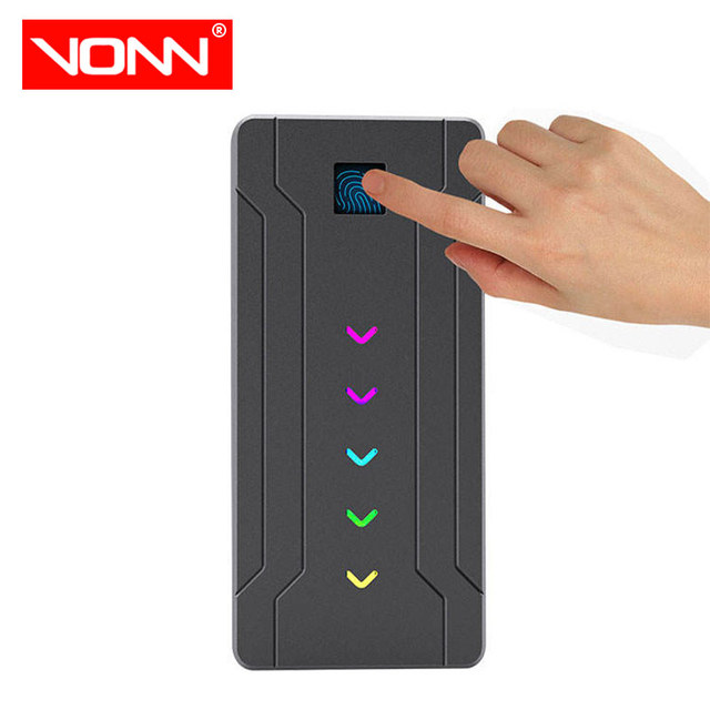 New Product 10G NVME NGFF SATA Office SSD Aluminum Enclosure S33FCO Fingerprint Encryption M.2 Solid State Drive Box Safety Lock