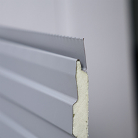 Panneau mural sandwich en polyuréthane de 16 mm d'épaisseur, personnalisable, ignifuge, pour extérieur, panneaux muraux sandwich en PU, sortie d'usine