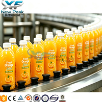 Nouvelle ligne de production de jus de fruits entièrement automatique Peak, haute précision, machine de remplissage à chaud de jus 18000 BPH, ligne d'embouteillage de jus 3-en-1