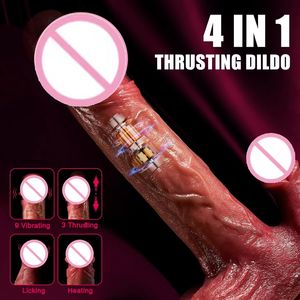 هزاز جنسي بجهاز تحكم عن بعد، ألعاب جنسية للنساء والأزواج، قضيب اصطناعي واقعي مع خاصية الدفع، مدلك نقطة G، شحن مغناطيسي USB - Product Image 2