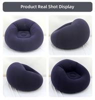 Canapé gonflable multifonctionnel portable grand et confortable en PVC pliable pour la maison et l'extérieur
