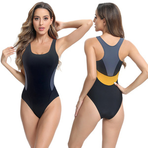 Traje <span class=keywords><strong>de</strong></span> Baño Bikini <span class=keywords><strong>de</strong></span> Una Pieza Personalizado para Mujer, Estilo Europeo Americano, <span class=keywords><strong>de</strong></span> Chifón, con Espalda Descubierta, para Piscina y <span class=keywords><strong>Entrenamiento</strong></span> Deportivo - Product Image 5