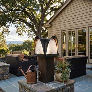 Lámpara Solar para Poste, de Acero Inoxidable y Acrílico, Estilo Nórdico, para Jardín, Puerta, <span class=keywords><strong>Pilar</strong></span>, Paisaje, Decorativa, Impermeable, LED, para Césped - Product Image 4
