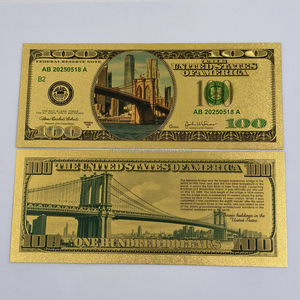 Billetes <span class=keywords><strong>de</strong></span> Banco del <span class=keywords><strong>Puente</strong></span> <span class=keywords><strong>de</strong></span> <span class=keywords><strong>Brooklyn</strong></span> <span class=keywords><strong>de</strong></span> EE. UU. con Lámina Dorada Personalizada <span class=keywords><strong>de</strong></span> Buena Calidad, Material PET <span class=keywords><strong>de</strong></span> Doble Cara para Coleccionistas - Product Image 4