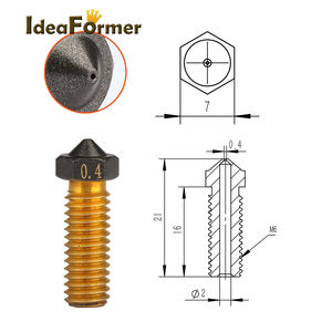 Nouvelle buse Ideaformer 3D Parts Volcano/MK8/E3D V6 en laiton avec revêtement PTFE antiadhésif pour imprimantes CR10 <span class=keywords><strong>CR10S</strong></span> Ender-3 - Product Image 6