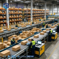 Edificio Logístico de Estructura de Acero Prefabricada, Almacén de Gran Envergadura, Almacenamiento de Alta Capacidad, Centro de Distribución Industrial
