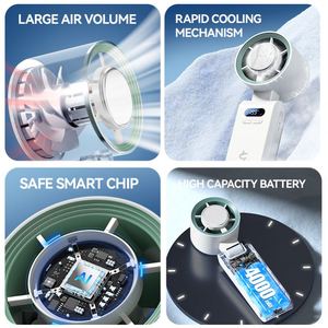 Ventilador de Bolsillo Portátil Recargable por USB, 199 Velocidades, Mini Ventilador Personal Ligero para Viajes, Oficina y Exteriores - Product Image 3