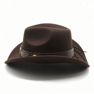 Wholesale Holiday Party Outdoor Customized Felt Cowboy Hard <b>Hat</b> Texas Black Cowboy <b>Hat</b> With Metal <b>Band</b> - Product Image 4