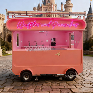 Kiosque de restauration mobile rose tendance avec fenêtre de service pour les entreprises commerciales de rue - Product Image 3