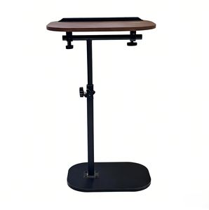 <span class=keywords><strong>Table</strong></span> <span class=keywords><strong>basse</strong></span> moderne extensible et réglable en hauteur, pivotante et inclinable, avec <span class=keywords><strong>plateau</strong></span> en grain de bois et base en acier, pour ordinateur portable, chevet ou salon - Product Image 4