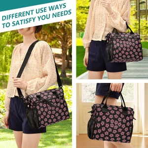 Sac isotherme personnalisé de la collection Aloha, sac de pique-nique, sac isotherme réutilisable, imprimé de fleurs hawaïennes, sac isotherme de plage, sac à lunch isotherme - Product Image 5