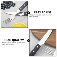 Vente en gros de couteaux à steak en acier inoxydable PP Set de couverts à fourchette pour restaurant d'hôtel