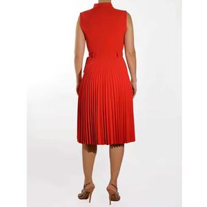 Nouvelle Collection 2025 – Tenue de Bureau Formelle Grande Taille pour Femme, Motif Uni, Longueur Genou, Boutons Décoratifs, Lavable, Idéale pour la Carrière - Product Image 5