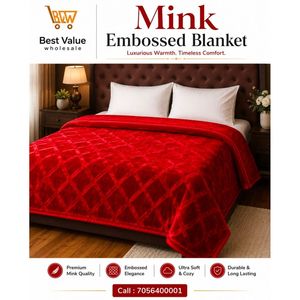 Luxury Embossed <b>Knitted</b> Polyester Mink Raschel <b>Blanket</b> 220x240 CM 2.5 KG 526 GSM Soft Warm Winter for Home & Hotel - Product Image 3