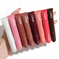 Baume à lèvres liquide hydratant personnalisé avec logo, 5 pièces, brillance élevée, non collant, longue durée, imperméable, hydratant, végan, marque privée