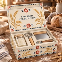 Kit de levain sur mesure en boîte magnétique |   Emballage cadeau rigide imprimé pour pâtisserie