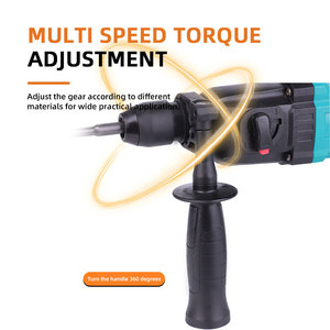 Máy khoan búa phá dỡ điện không chổi than công suất cao bán buôn, pin Lithium, 3 trong 1, tích hợp đèn, đục tường, phá dỡ - Product Image 3