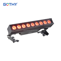 Barres de projection à piles, sans fil, 9x15W RGBWAUV, IP65, étanches, éclairage de scène LED extérieur