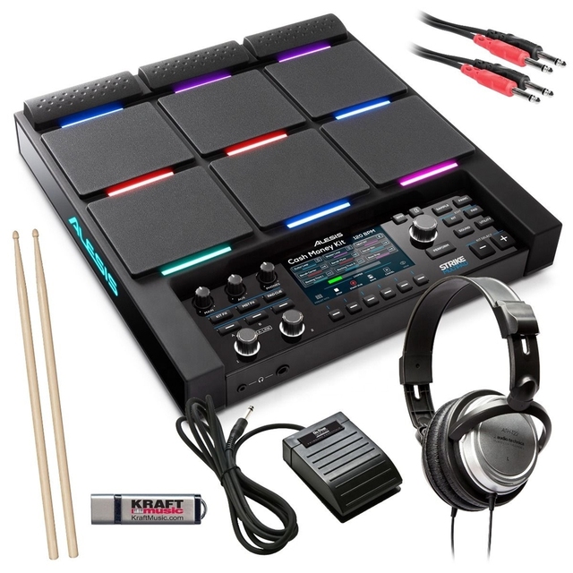 139BEST QUALITY ALESIS STRIKE MULTIPAD SAMPLING PERCUSSION PAD BONUS PAK