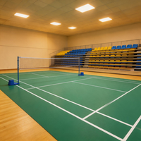 Runsure 22db Revêtement de sol sportif acoustique en plastique facile à nettoyer, compatible surfaces marbre, pour salles universitaires, Fournisseur Fabricant