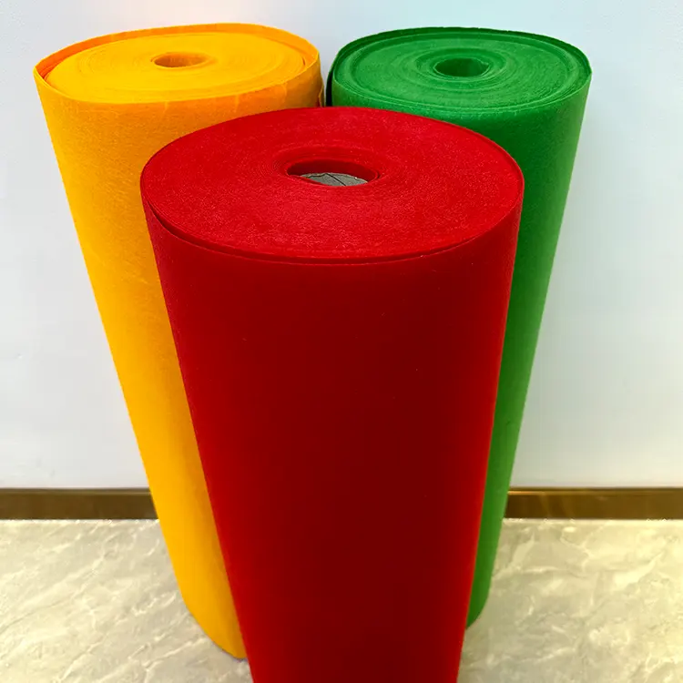 High Quality Felt Fabric Roll Pieces Industrial Felt Polyester Non Woven Colorful Felt