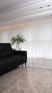 Smart Electric Dream Hotel Apartment Curtains <strong>Wide</strong> Slats Transparent Vertical <strong>Blinds</strong> Built-In Plain Polyester Material Room - Product Image 3