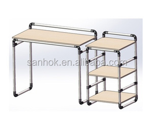 <span class=keywords><strong>Kit</strong></span> de poste de travail Lean Tube-Tubes précoupés + connecteurs pour établi de bricolage, <span class=keywords><strong>étagère</strong></span>s et assemblage de meubles industriels - Product Image 3