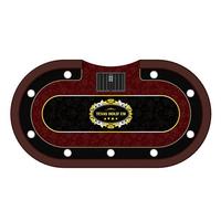 YH 96 pouces De Luxe Design Exquis Rectangle Jambes Texas Poker Table Avec Lumières Led