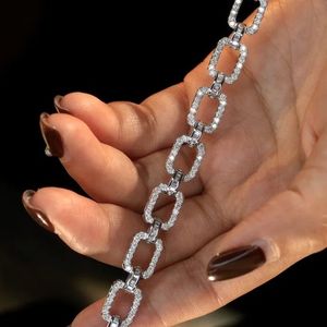 Xinfly Custom Luxury Fine Jewelry <b>Bangle</b> 18K Pure White Gold 4.3ct Natural Diamond Bracelet for <b>Men</b> Women - Product Image 4